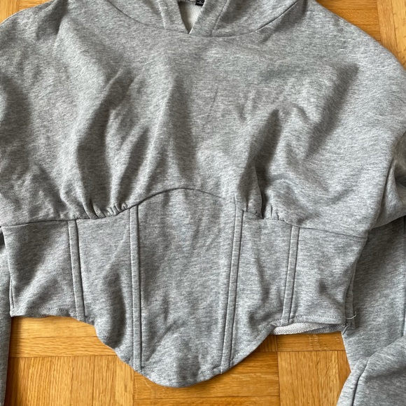 Rehab Lab Cropped Corset Hoodie - Picture 3 of 7